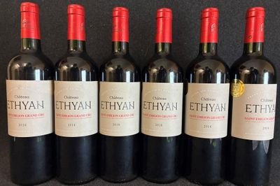 6 bouteilles de Saint-Emilion Grand Cru, Château Ethyan, 2016 - Photo 1