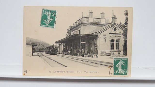 Aubusson : Gare. Vue intérieure (HM 60). TBE.