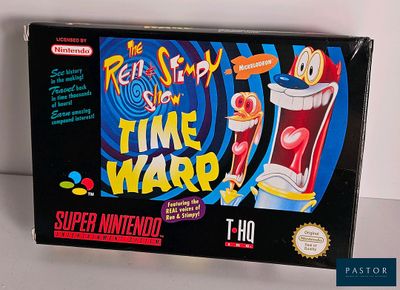a box of retro video game time warpp on a table
