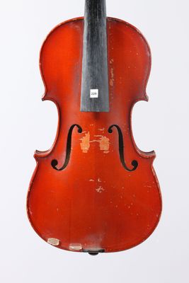 a close up of a violin with a bow on a white background