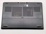 a close up of a laptop with the bottom panel missing