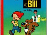 an old children ' s book with an image of a boy running with a dog
