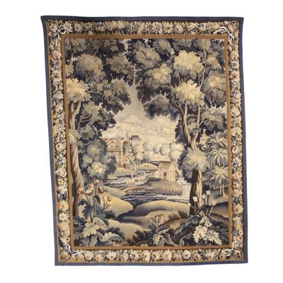 an image of a tapestry hanging on the wall of a room