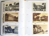 a book with pictures of old buildings on the pages