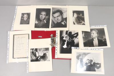 several black and white photographs of men in suits and ties