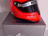 a helmet on top of a box on a table