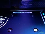 a close up of a gaming table with a keyboard and mouse