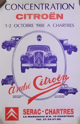 Citroën Sept affiches Concentration Citroën 1-2 octobre 1988…