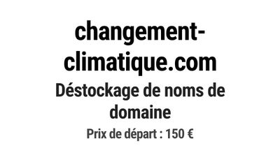 Nom de domaine changement-climatique.