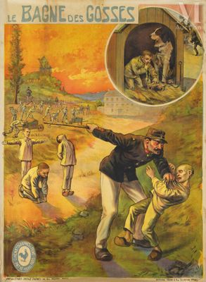an old french poster advertising a baseball game with a man hitting a ball