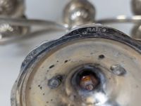 Paire de chandeliers amovibles en métal argenté à 4 bras et … (photo 5)