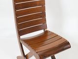 an image of a wooden folding chair against a white background