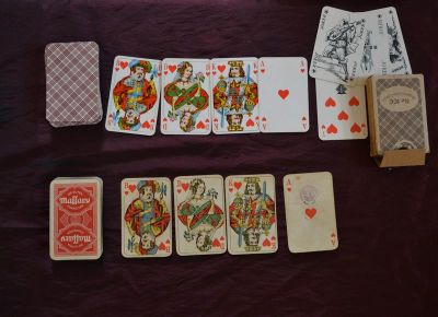 ECHTE TRUMPFKARTE 52/52 cartes +3 jokers vers 1935, coins ro…