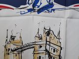 a picture of a drawing of a tower bridge