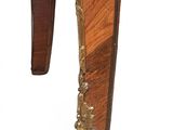 an image of a wooden table with a marble top and legs
