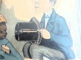 une vieille photo d'un homme et d'une femme en train de discuter