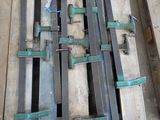 two wooden pallets that are sitting on the floor