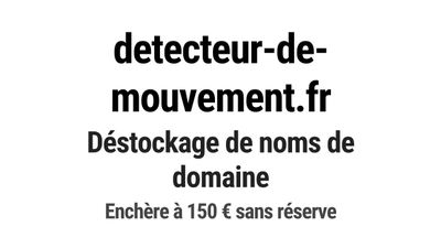 Nom de domaine detecteur-de-mouvement.