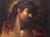 un tableau représentant un homme portant une couronne d'épines sur la tête