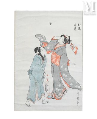 an image of a painting of two women in kimono robes