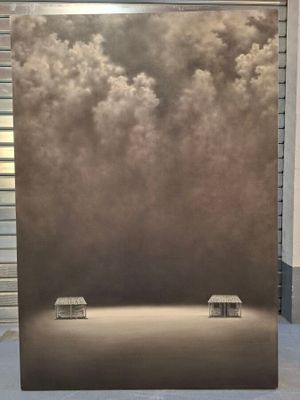 une photo d'une photo représentant un ciel avec des nuages