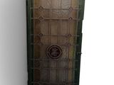 a door that has a glass door on it