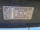 an image of a close up of a tire with a sticker on it