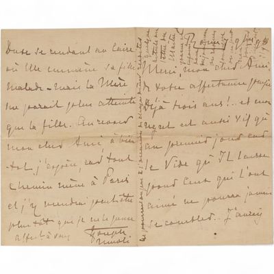 une lettre manuscrite d'une personne à sa mère