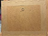 a picture of an easel with a piece of cardboard on it