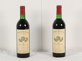 deux bouteilles de vin rouge posées l'une à côté de l'autre sur une surface blanche