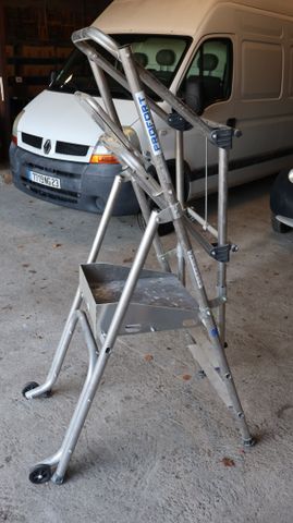 Plateforme aluminium PROFORT TUBESCA COMABI 3 marches, état quasi...