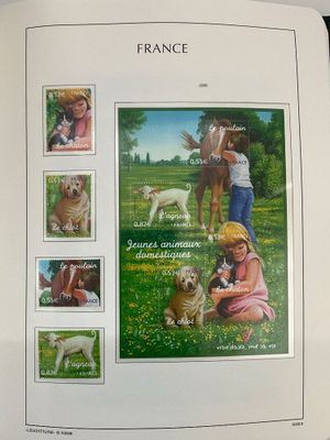 a picture of a book with pictures of people and animals