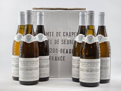 three bottles of wine in front of a cardboard box