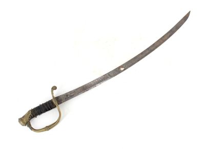 an image of a very old looking sword on a white background