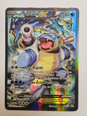 une image représentant une carte à collectionner Pokémon sur laquelle figure l'image d'un personnage Pokémon