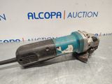 an electric drill with a blue handle on a table