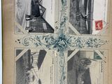 four pictures of a man in a suit and tie on a piece of paper