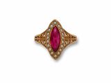 a pink tourmaline and diamond ring