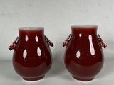 deux vases posés sur une surface blanche