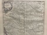 an old map of the country of france with a bird on it