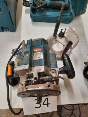 a drill on a table with a number on it