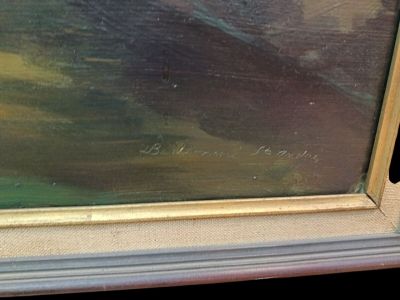 BERTHONOME DE SAINT ANDRE (1905-1977) "Maisons dans la forêt…