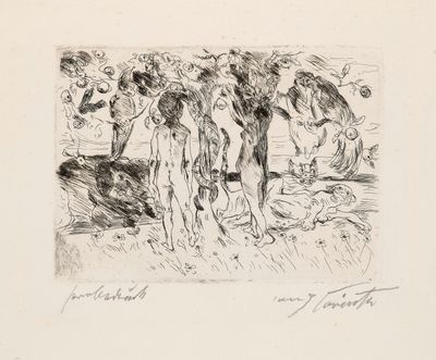 an image of a drawing of a group of people in a field