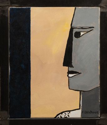 École contemporaine. Visage de profil