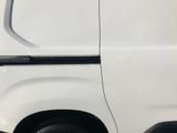 a white van with a black stripe on the side of it
