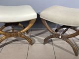 pair of stools in the style of art deco