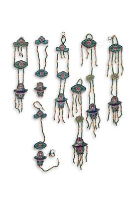 a lot of different items that are hanging on the wall