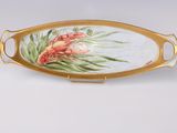 an image of a tray with a painting of flowers on it