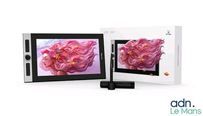 a close up of a tablet with a picture of a flower on the screen