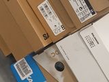 several boxes are stacked on top of each other on the floor